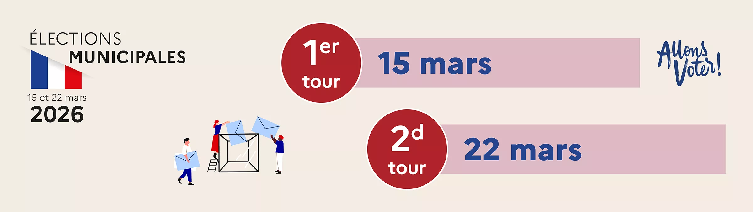 Élections municipales les 15&22 mars ! Vous avez jusqu’au 6 février au plus tard pour vous inscrire sur les listes électorales