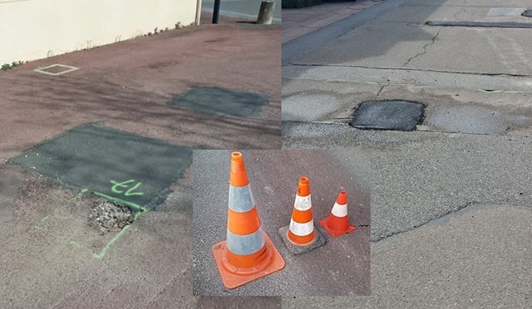 Réfection de la chaussée : campagne de rebouchage des nids-de-poule sur la commune