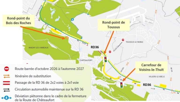 Réouverture de la RD938 le 16 octobre – Fermeture de la Route de Toussus le 20 octobre